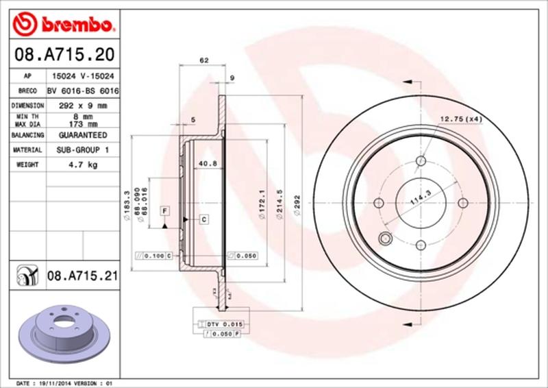 BREMBO 08-A715-20
