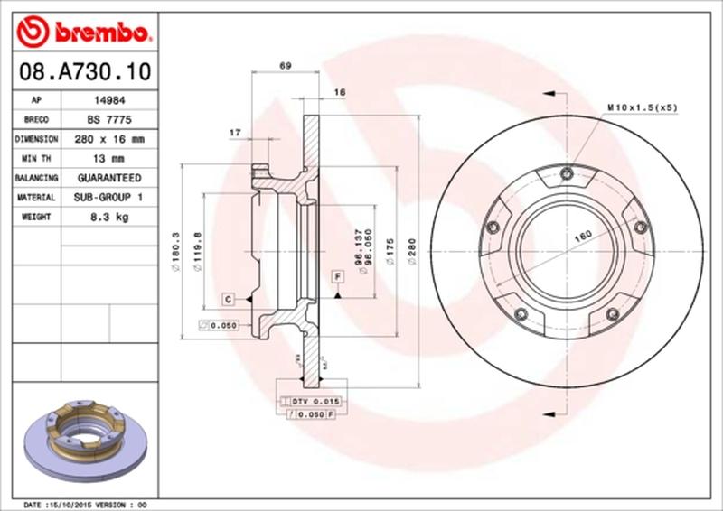 BREMBO 08-A730-10