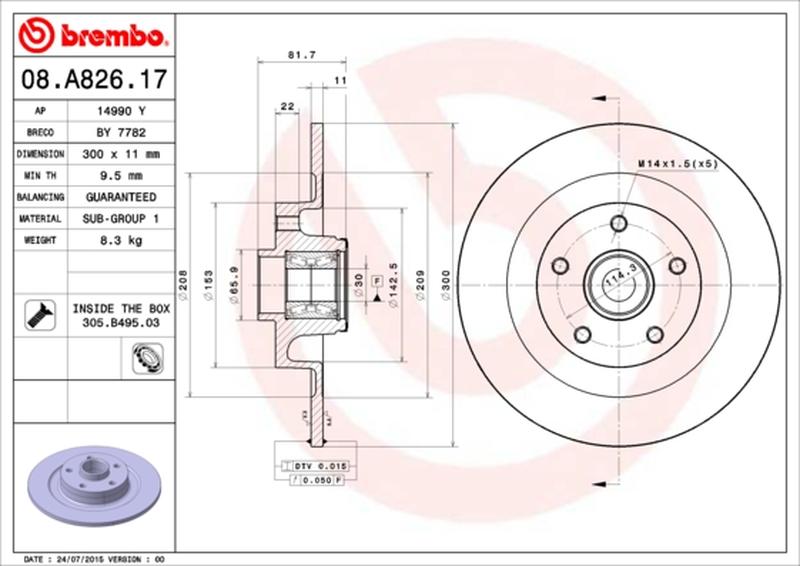 BREMBO 08-A826-17