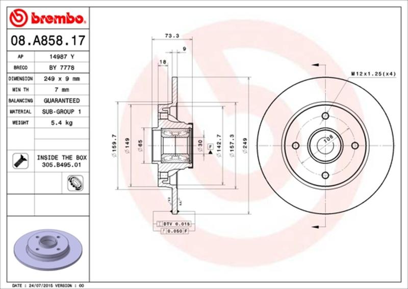 BREMBO 08-A858-17