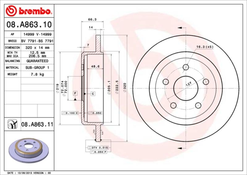 BREMBO 08-A863-11