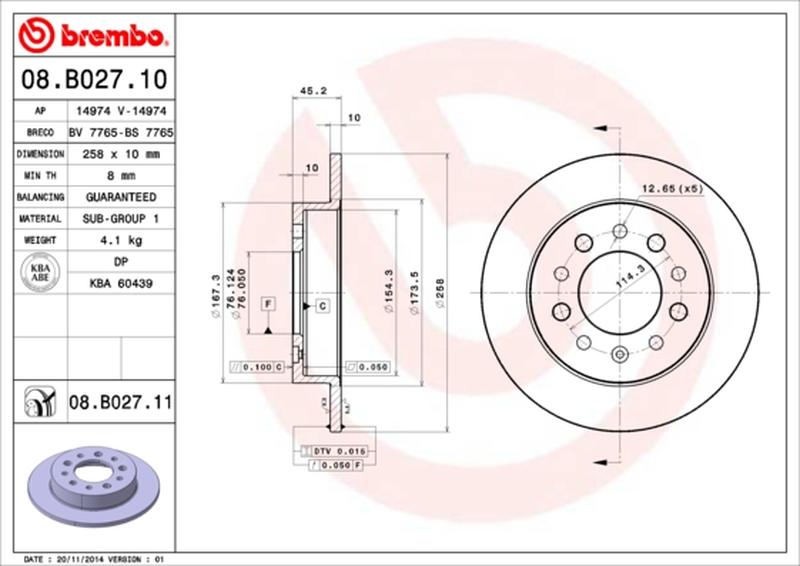 BREMBO 08-B027-10