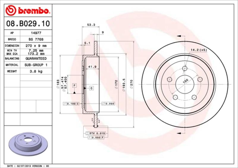 BREMBO 08-B029-10