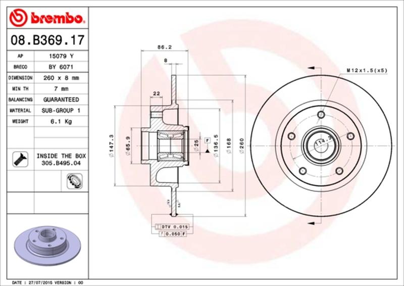 BREMBO 08-B369-17