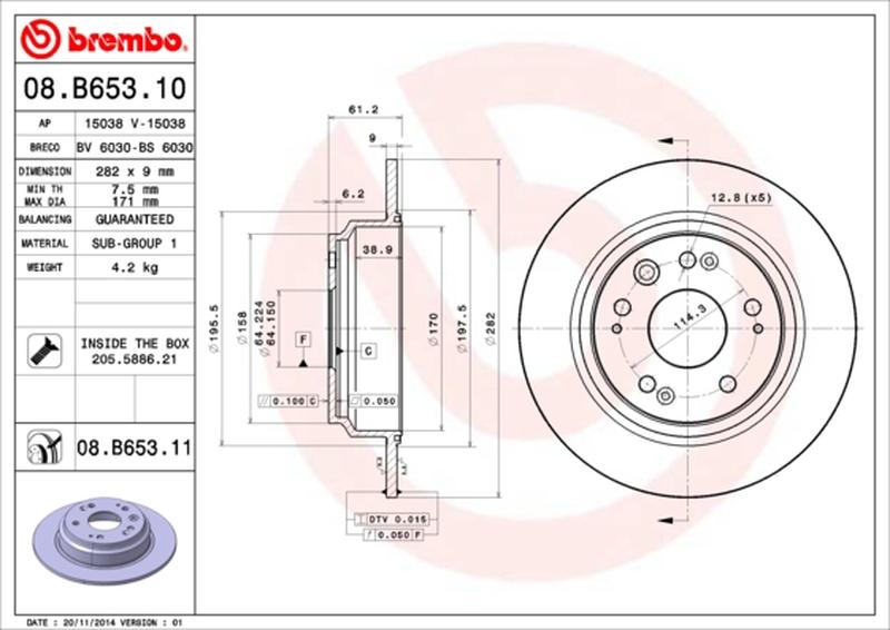 BREMBO 08-B653-11
