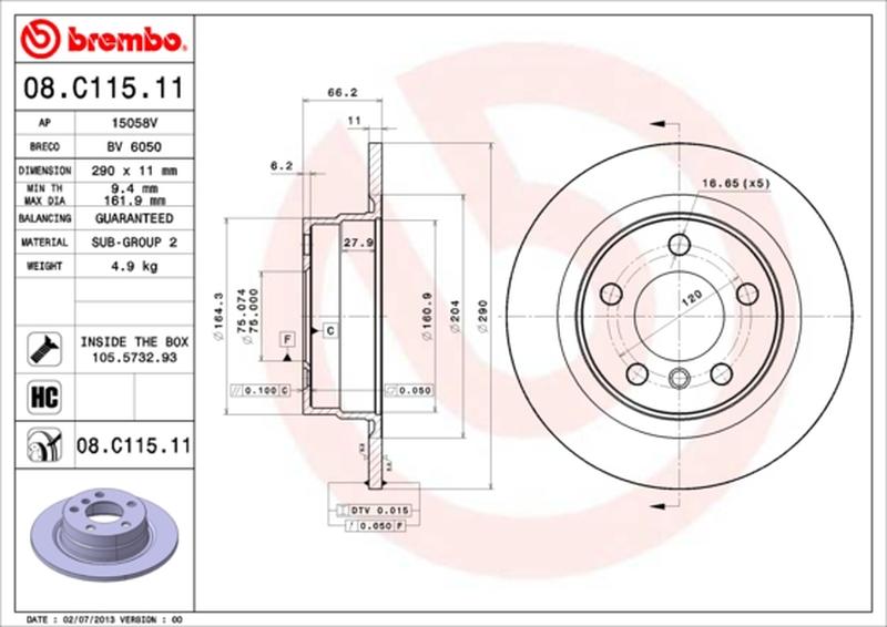 BREMBO 08-C115-11