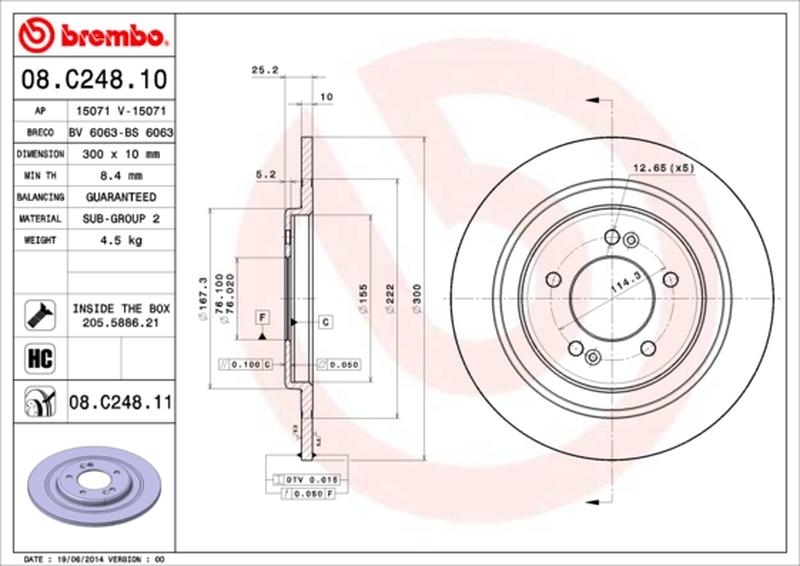 BREMBO 08-C248-11