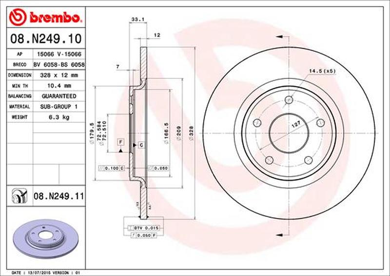 BREMBO 08-N249-11