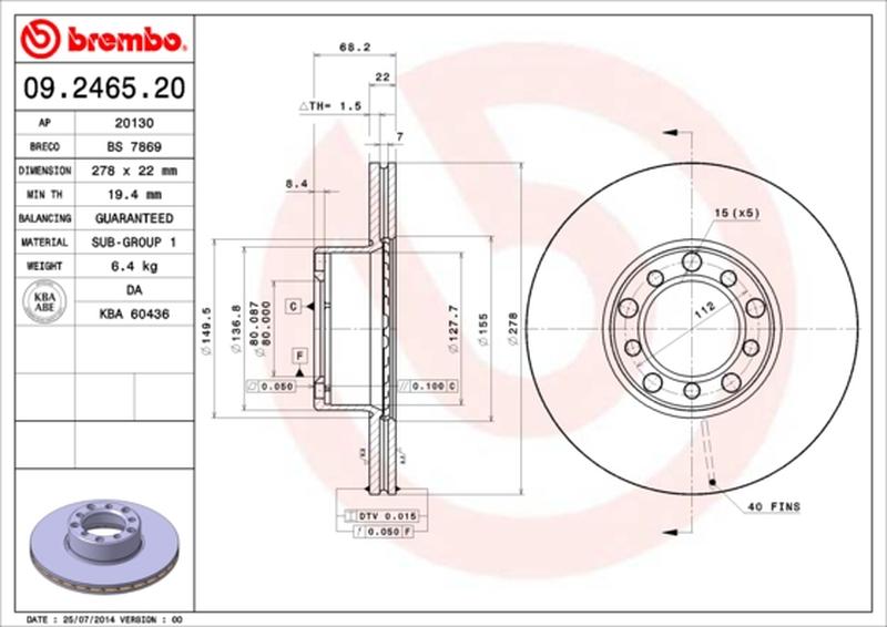 BREMBO 09-2465-20