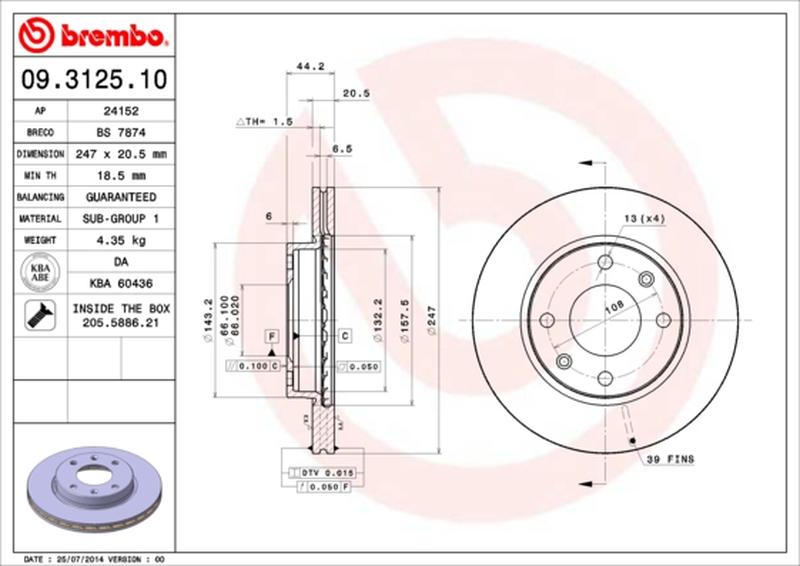 BREMBO 09-3125-10
