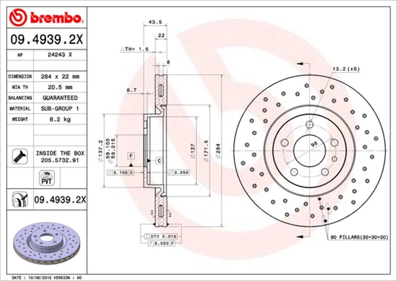 BREMBO 09-4939-2X