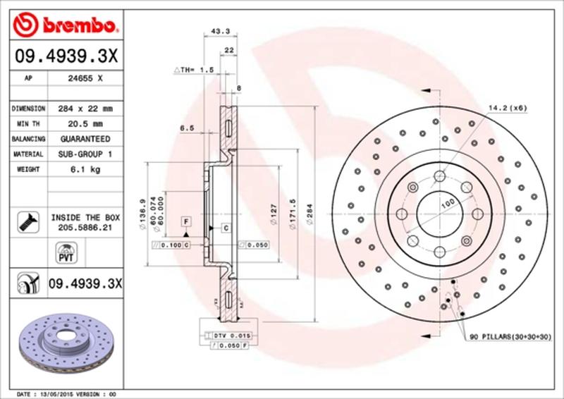 BREMBO 09-4939-3X