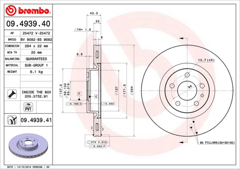 BREMBO 09-4939-40
