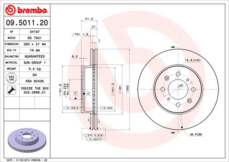 BREMBO 09-5011-20