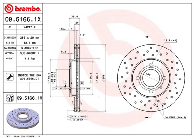 BREMBO 09-5166-1X