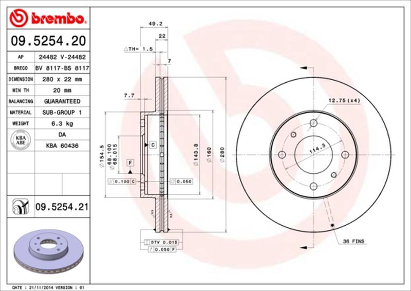BREMBO 09-5254-20