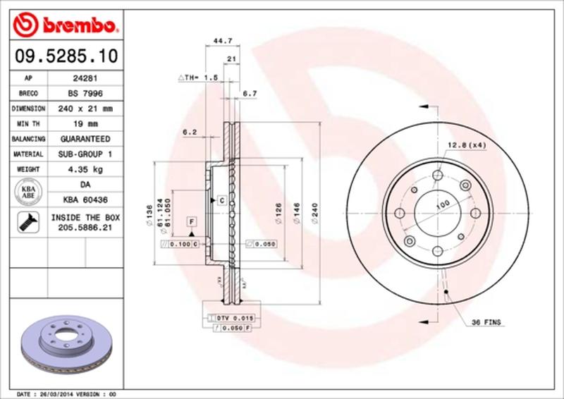 BREMBO 09-5285-10