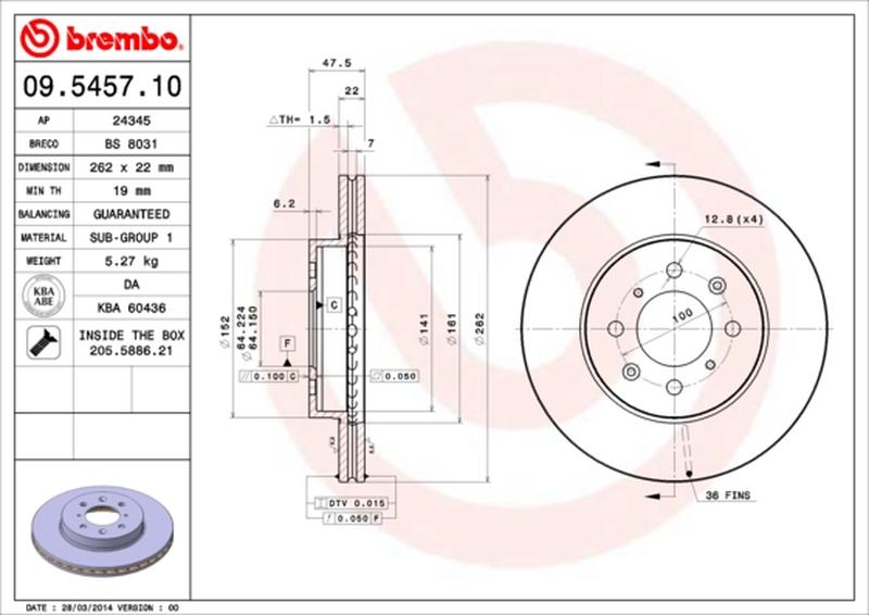 BREMBO 09-5457-10