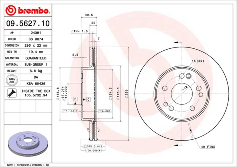 BREMBO 09-5627-10