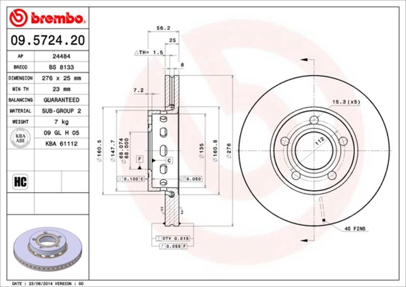 BREMBO 09-5724-20