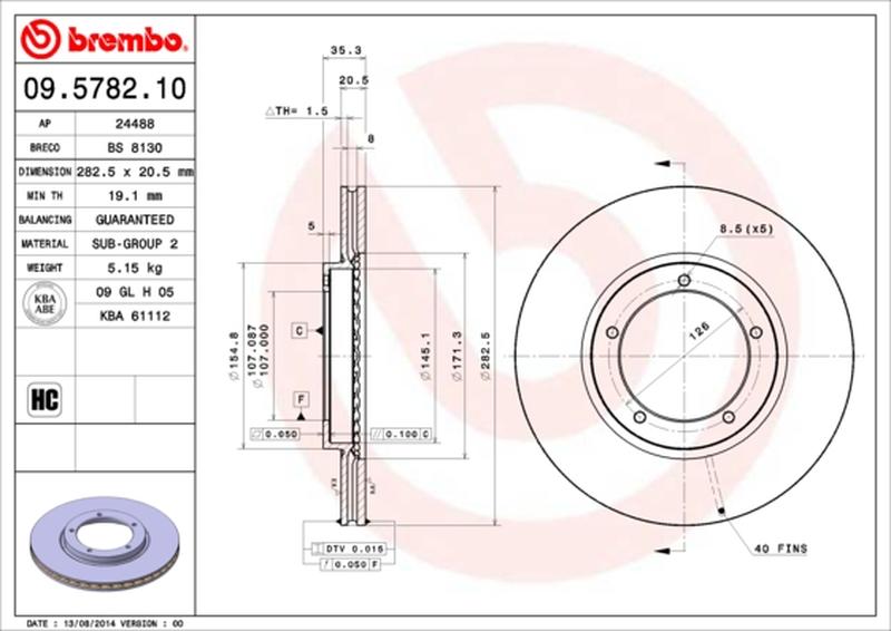 BREMBO 09-5782-10