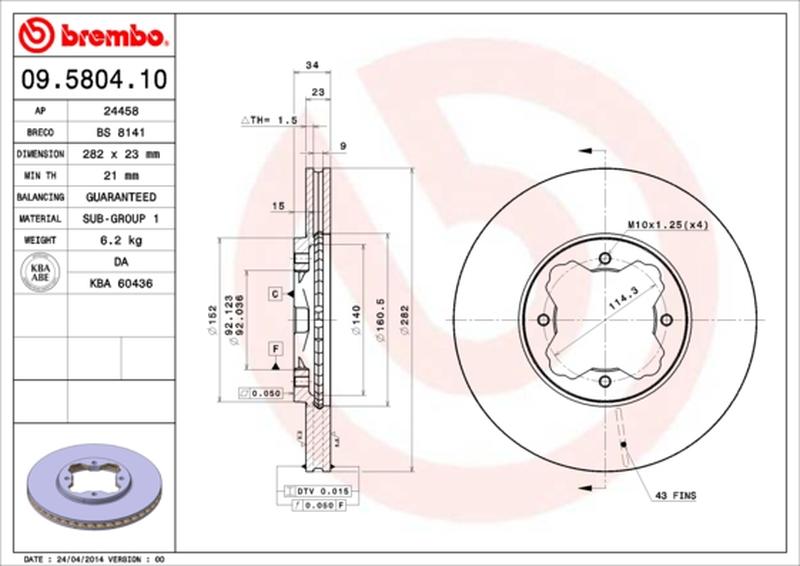BREMBO 09-5804-10