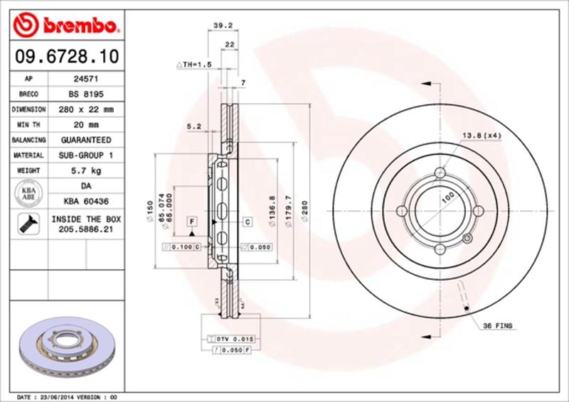 BREMBO 09-6728-10