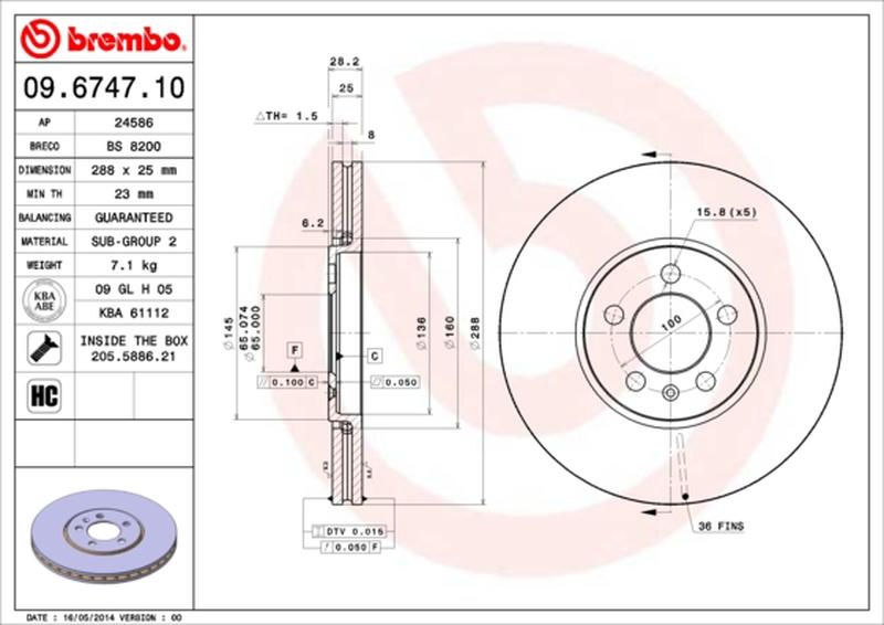 BREMBO 09-6747-10