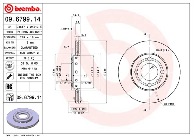 BREMBO 09-6799-11