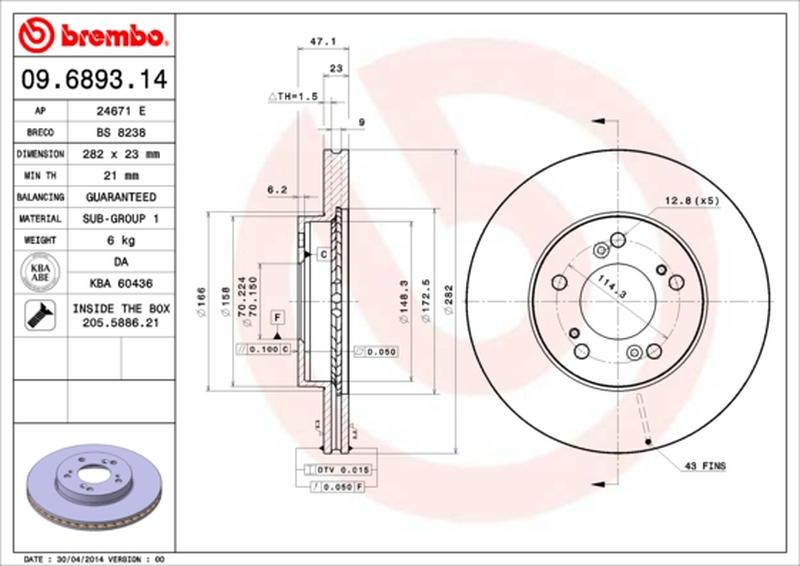 BREMBO 09-6893-14