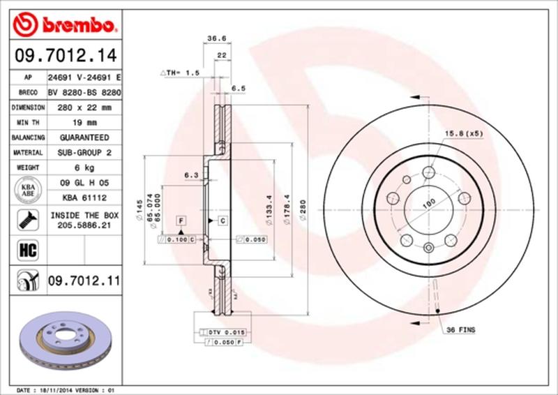 BREMBO 09-7012-11