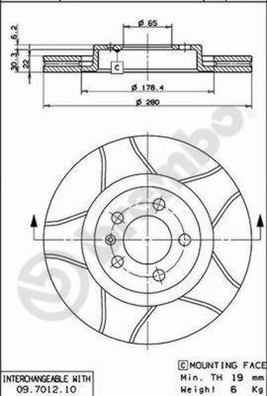 BREMBO 09-7012-75