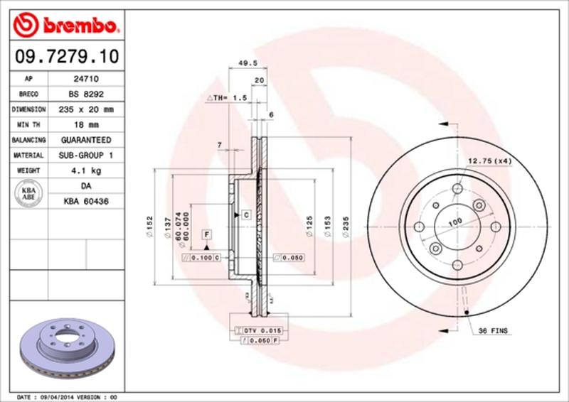 BREMBO 09-7279-10