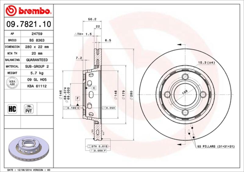 BREMBO 09-7821-10