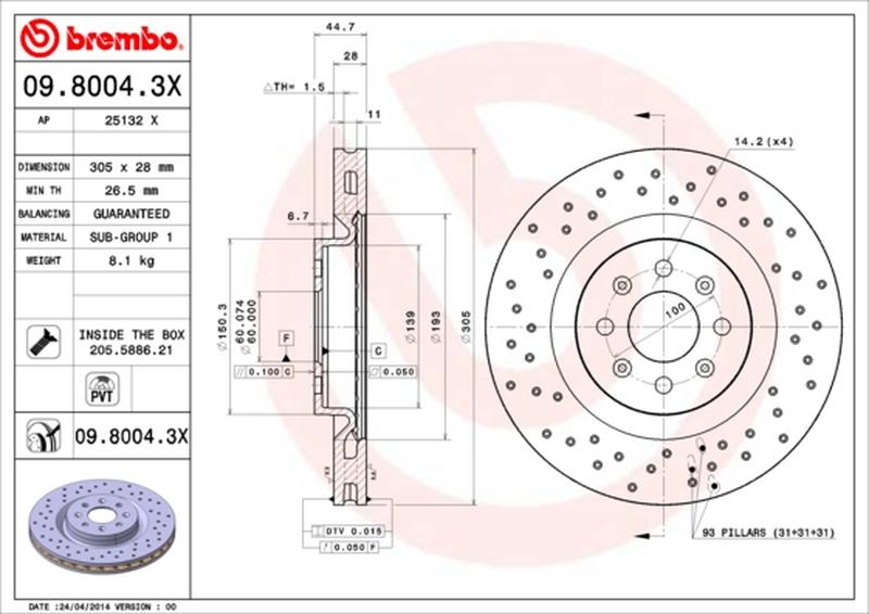 BREMBO 09-8004-3X