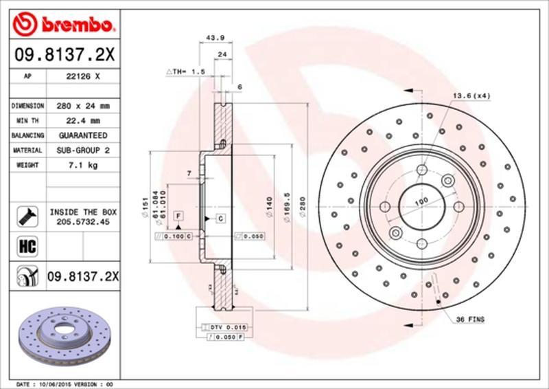 BREMBO 09-8137-2X