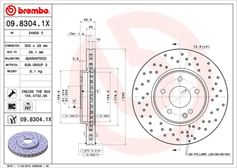 BREMBO 09-8304-1X