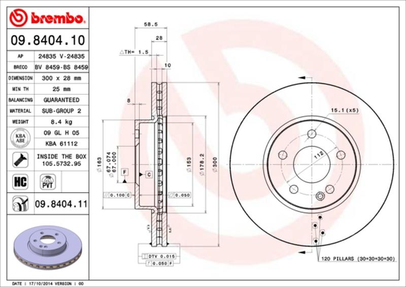 BREMBO 09-8404-11