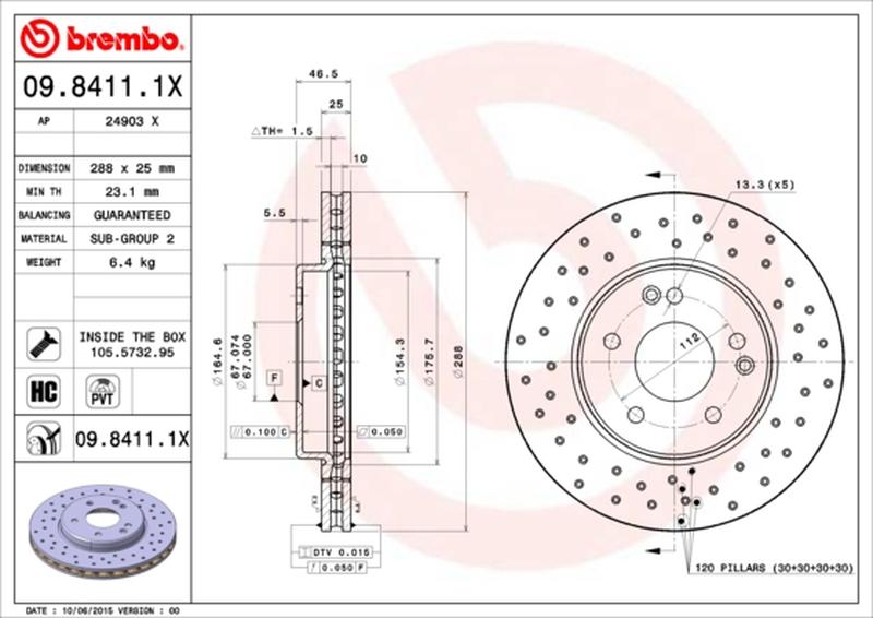 BREMBO 09-8411-1X