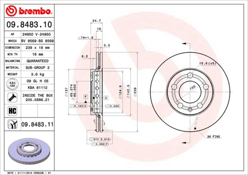 BREMBO 09-8483-10