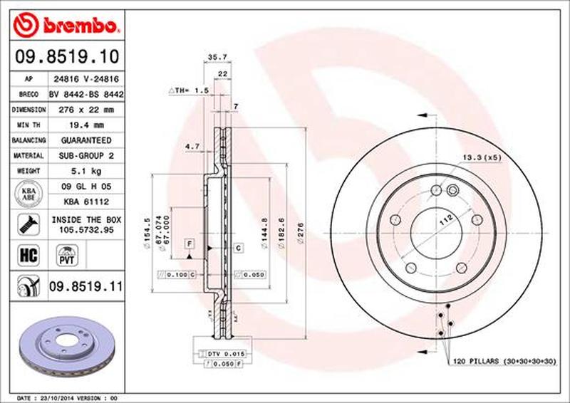 BREMBO 09-8519-11