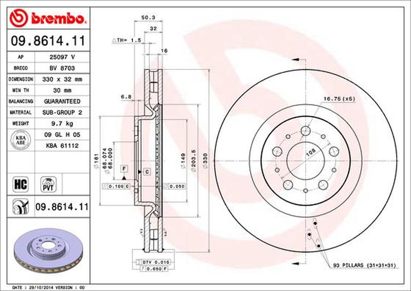 BREMBO 09-8614-11