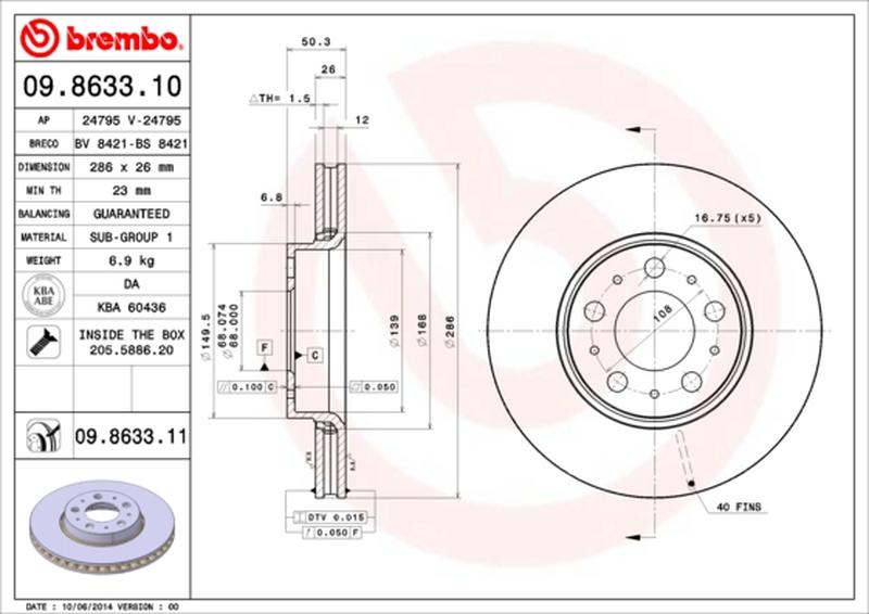 BREMBO 09-8633-11