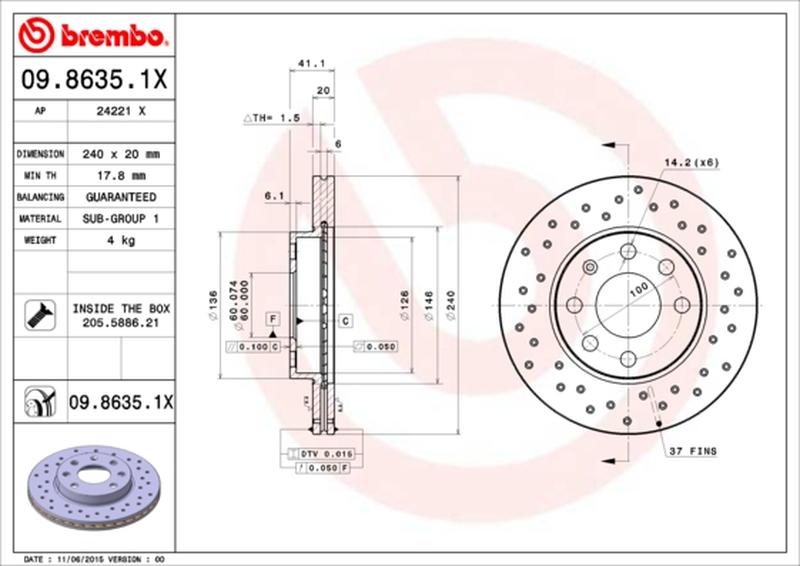BREMBO 09-8635-1X