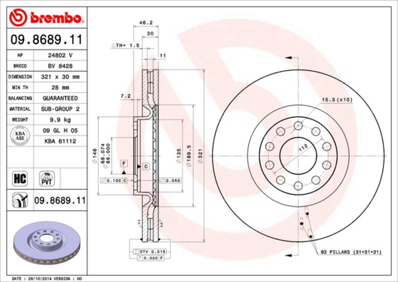 BREMBO 09-8689-11