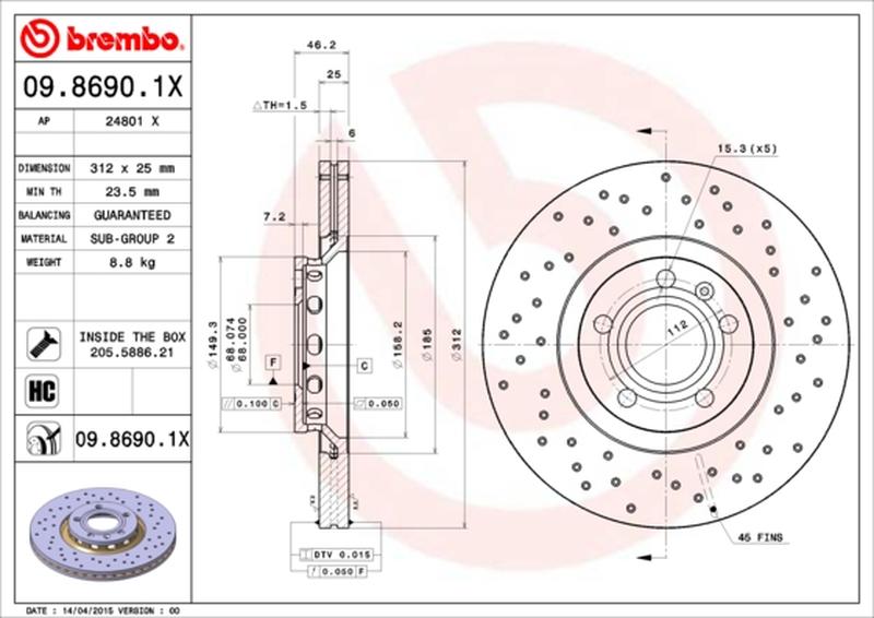 BREMBO 09-8690-1X