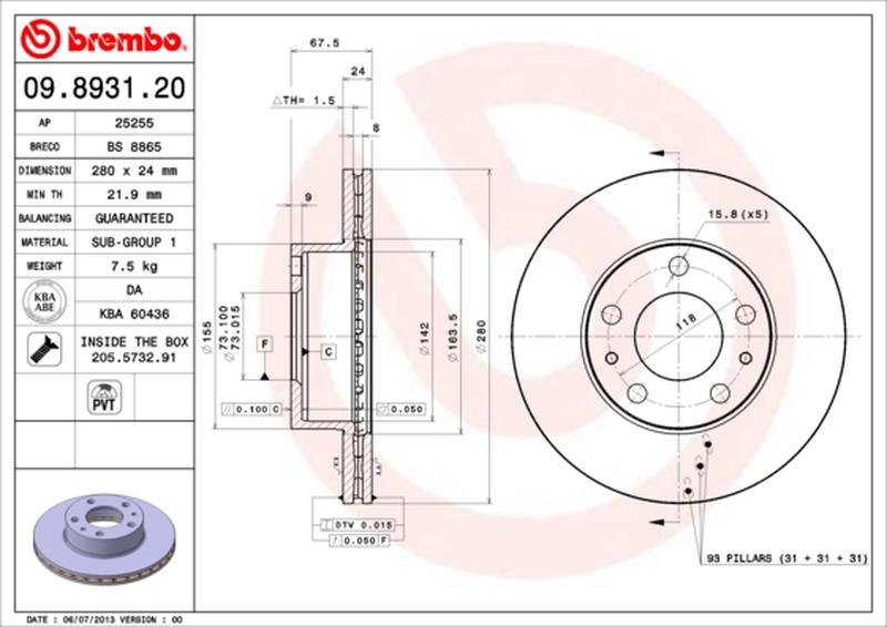BREMBO 09-8931-20