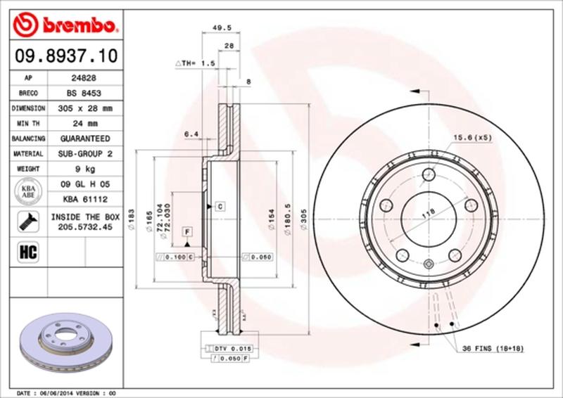 BREMBO 09-8937-10