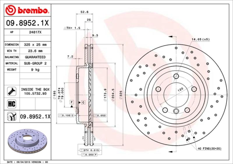 BREMBO 09-8952-1X