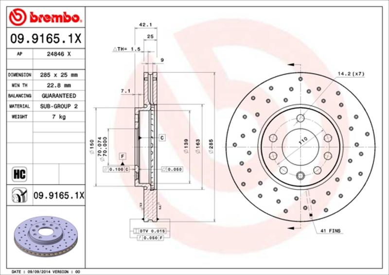 BREMBO 09-9165-1X